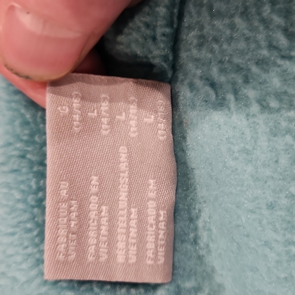 𝅺3/$20 Columbia Teal & Gray Lightweight Fleece Jacket - Picture 6 of 8